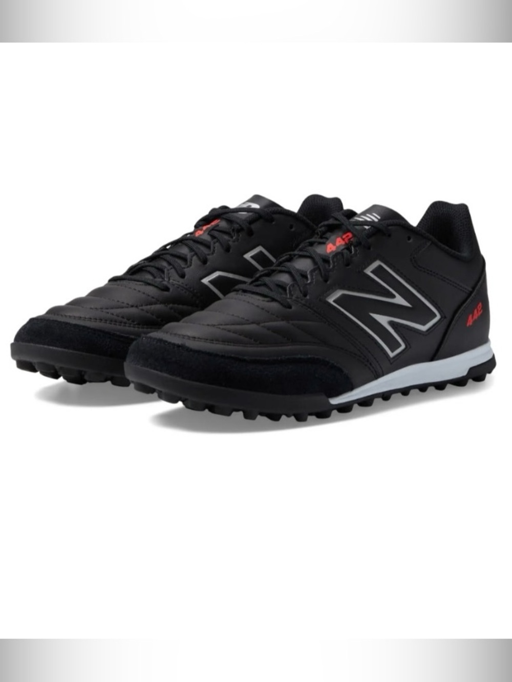 New Balance Black Athletic Shoes with Gray and Red Accents